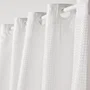 Today UTILITY - Rideau de douche gauffré blanc en polyester, 180 x 200 cm avec 12 crochets clipsables, tissu jacquard