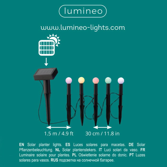 Lumière solaire Lumineo 898167 18 x 120 cm Étagère
