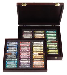 Rembrandt Set de pastels doux Sélection Paysage Professional, 90 pastels entiers en boîte en bois