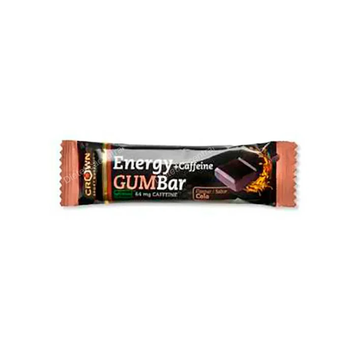 Crown Sport Nutrition Energy Gum Bar Cola Cafeine 30 g - Barre gommeuse energetique avec cafeine, taurine et BCAA, vegan - 1 x 30 g Crown Sport Nutrition Energy Gum Bar Cola Cafeine 30 g - Barre gommeuse energetique avec cafeine, taurine et BCAA, vegan - 1 x 30 g