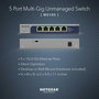 Netgear MS305 - Commutateur Ethernet 5 ports 2.5G Multi-Gigabit Fanless - PoE++ - Sans gestion - Support Jumbo Frames et montage mural
