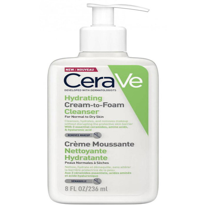 CeraVe Crème nettoyante hydratante en mousse 236 ml