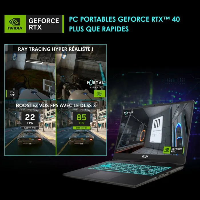 MSI Cyborg 15 A13UC-2490XFRNN - PC Portable Gamer - Intel Core i7-13620H - 16Go RAM - RTX3050 - 512Go SSD MSI Cyborg 15 A13UC-2490XFRNN - PC Portable Gamer - Intel Core i7-13620H - 16Go RAM - RTX3050 - 512Go SSD