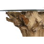 Home ESPRIT Table de Salle à Manger Bois et Verre Trempé 160 x 160 x 76 cm