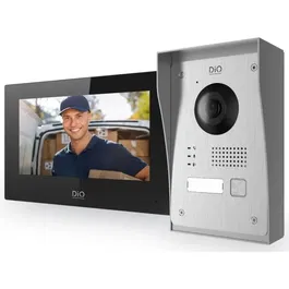 Dio Connected Home Visiophone DiO 7" tactile HD 1080p - Interphone vidéo filaire avec ouverture de porte et enregistrement