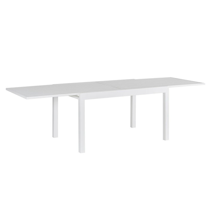 BigBuy Garden Table de Salle à Manger Thais Blanc Aluminium 135 x 90 x 74 cm