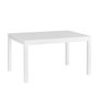BigBuy Garden Table de Salle à Manger Thais Blanc Aluminium 135 x 90 x 74 cm