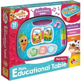 Lisciani Giochi Carotina Baby - Mini Table Éducative La Ferme, Découverte des Animaux, Sons et Mélodies pour Enfants dès 12 Mois