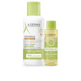 A-Derma Coffret EXOMEGA CONTROL Crème Émolliente Anti-Irritation 400ml + Huile de Douche 100ml Peaux Sèches Tendance Atopique