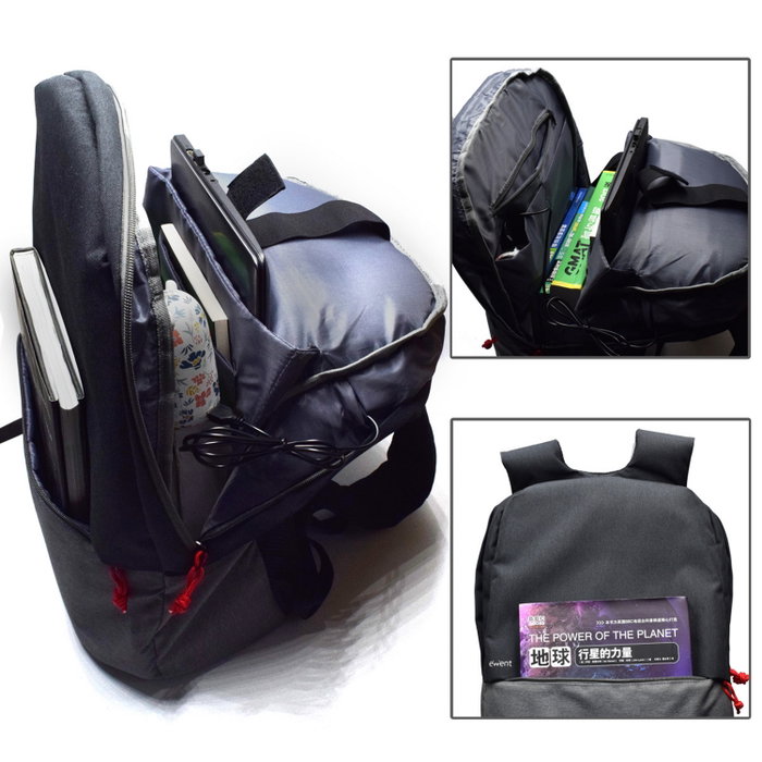 Ewent EW2529 Sac à dos urbain pour ordinateur portable 17.3 pouces avec port de charge USB