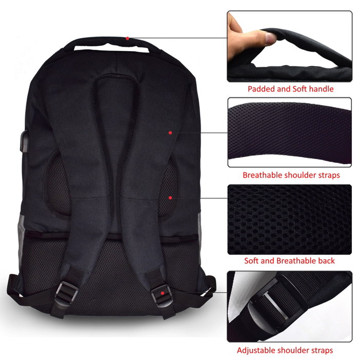 Ewent EW2529 Sac à dos urbain pour ordinateur portable 17.3 pouces avec port de charge USB