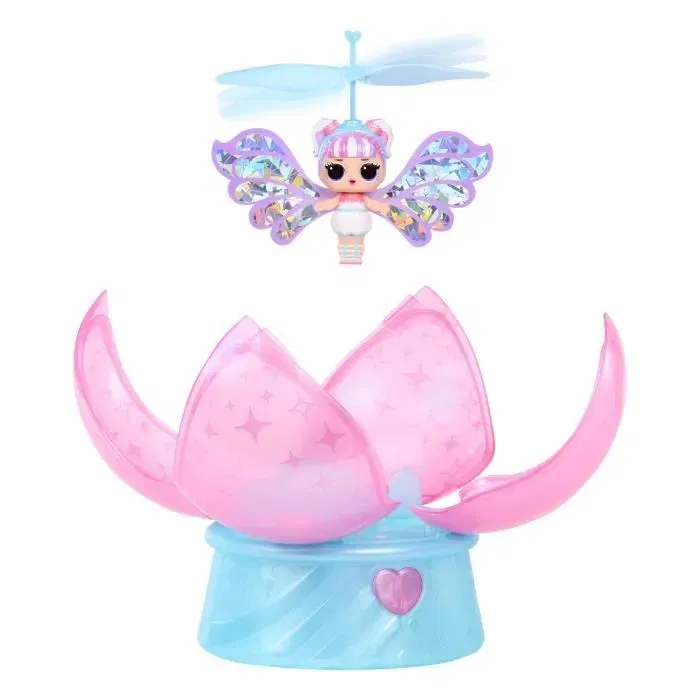 L.O.L. Surprise Magic Flyers Fairies Tots - Poupée volante Snowflake avec ailes scintillantes, boule lumineuse et baguette de contrôle - Jouet pour enfants dès 4 ans