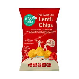 TERRASANA Chips de lentilles thaï avec piment doux BIO 75 g
