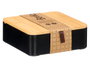 Berilo Organiseur en Plastique Bambou Noir Miroir 14x5x14 cm (Set de 12)