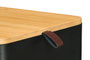 Berilo Organiseur en Plastique Bambou Noir Miroir 14x5x14 cm (Set de 12)