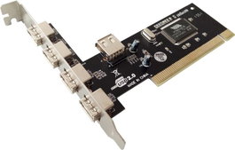 MicroConnect MC-USB-NEC2.0 Carte d'extension PCI USB 2.0 4+1 ports