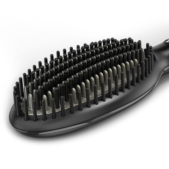 GHD Brosse Lissante Électrique Glide Noir pour Cheveux, Lissage Rapide et Anti-Frizz, 185°C, Poils Denses, Unisexe GHD Brosse Lissante Électrique Glide Noir pour Cheveux, Lissage Rapide et Anti-Frizz, 185°C, Poils Denses, Unisexe