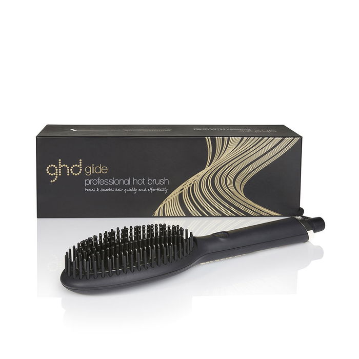 GHD Brosse Lissante Électrique Glide Noir pour Cheveux, Lissage Rapide et Anti-Frizz, 185°C, Poils Denses, Unisexe GHD Brosse Lissante Électrique Glide Noir pour Cheveux, Lissage Rapide et Anti-Frizz, 185°C, Poils Denses, Unisexe