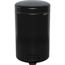 Brabantia Newicon Poubelle à pédale 12 L noir mat