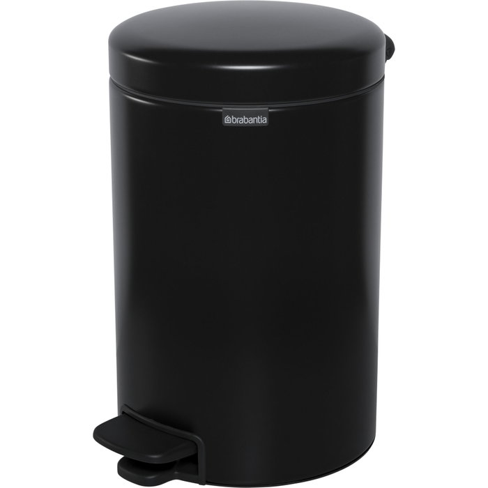 Brabantia Newicon Poubelle à pédale 12 L noir mat Brabantia Newicon Poubelle à pédale 12 L noir mat