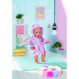Zapf Peignoir BABY born Motif parc aquatique avec capuche et cintre pour poupon 43cm
