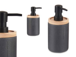 Berilo Dosificateur Résine Bambou Noir 9,5 x 18,5 x 7,8 cm (Set de 6)