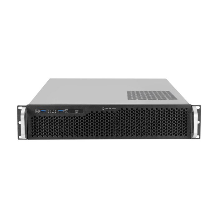Unykach UK2130 2U600 Boîtier Rack 19 pouces Noir/Argent