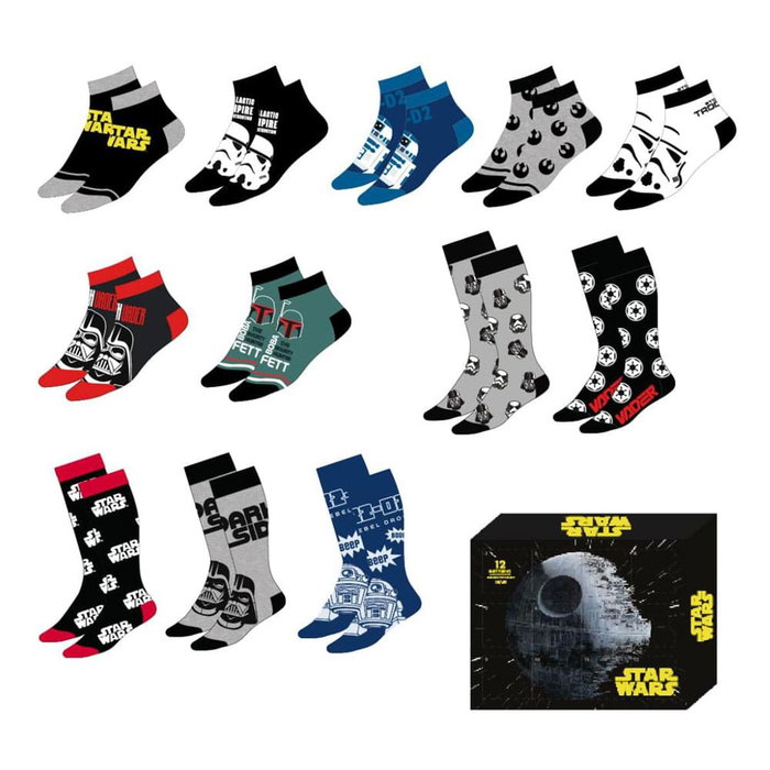Cerdá Pack de 12 paires de chaussettes Star Wars Multicolore 38-45 Cerdá Pack de 12 paires de chaussettes Star Wars Multicolore 38-45