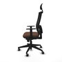 Piqueras y Crespo Chaise de Bureau Horna avec Appui-tête Brun Foncé