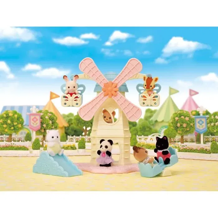 Sylvanian Families - Figurines miniatures : Le Moulin des Bébés - Maison de poupée rose pour intérieur - Jouet enfant dès 3 ans