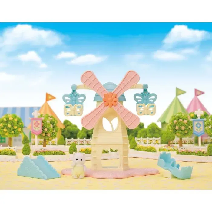 Sylvanian Families - Figurines miniatures : Le Moulin des Bébés - Maison de poupée rose pour intérieur - Jouet enfant dès 3 ans