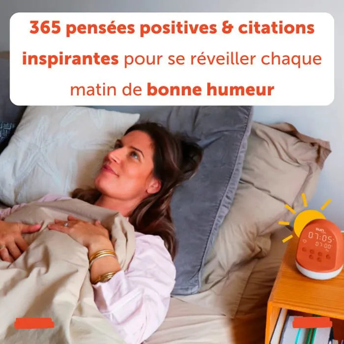 Morphee SUN - Réveil simulateur d'aube et de crépuscule avec pensées positives