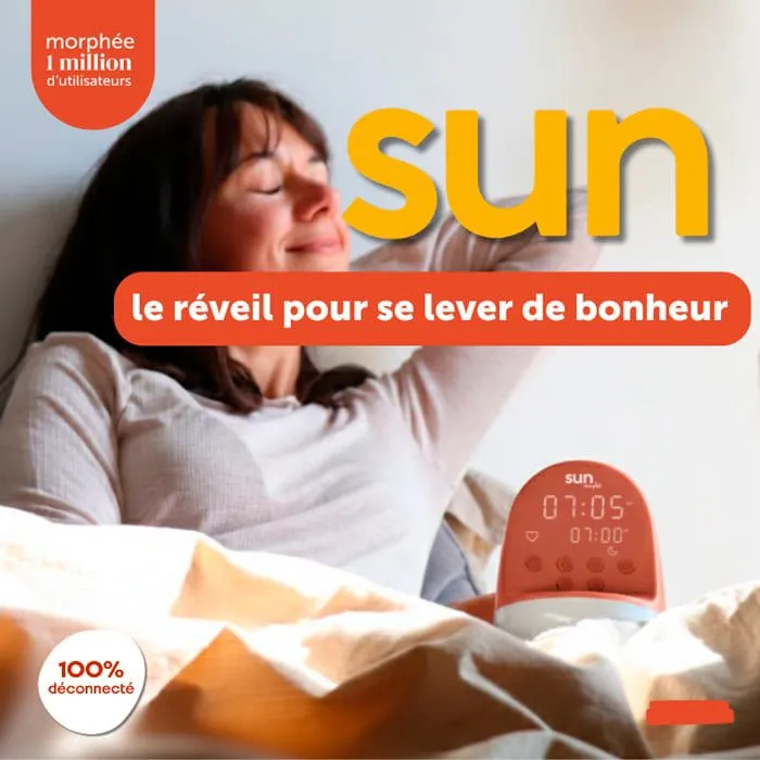 Morphee SUN - Réveil simulateur d'aube et de crépuscule avec pensées positives