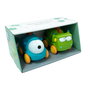 Tachan - Set de 2 voitures monstres bleu et vert - Jouets en caoutchouc souple à roues libres pour bébé à partir de 1 an