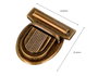 Innspiro Fermoir Tupi Oval en Acier Or Vieil 50x45 mm