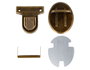 Innspiro Fermoir Tupi Oval en Acier Or Vieil 50x45 mm