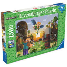 RAVENSBURGER Puzzle Minecraft XXL 150 pièces - 49 x 36 cm - À partir de 6 ans