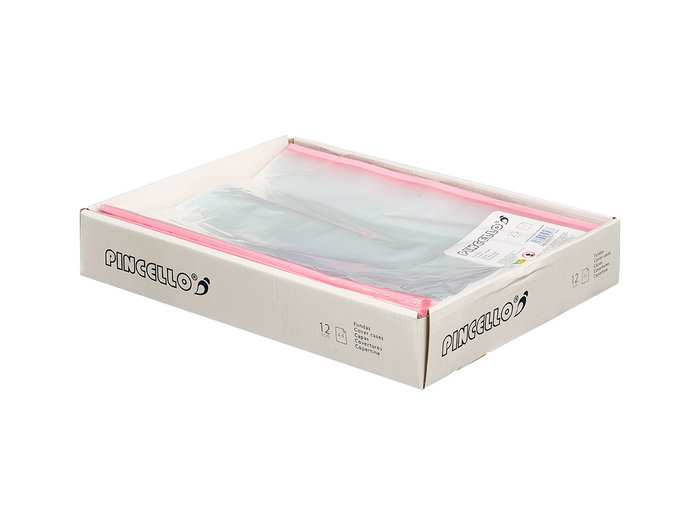 Pincello Lot de 25 pochettes transparentes pour feuilles A4, 31 x 25 cm, plastique, couleurs assorties (bleu, violet, rouge, vert) (Set de 48) Pincello Lot de 25 pochettes transparentes pour feuilles A4, 31 x 25 cm, plastique, couleurs assorties (bleu, violet, rouge, vert) (Set de 48)