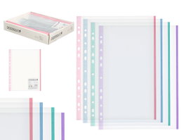 PINCELLO Set de 48 Pochettes Transparentes Colorées Format Folio