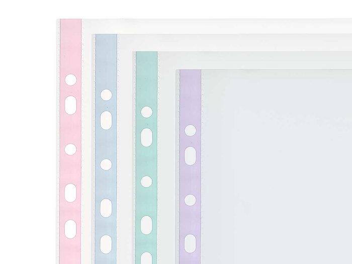 Pincello Lot de 25 pochettes transparentes pour feuilles A4, 31 x 25 cm, plastique, couleurs assorties (bleu, violet, rouge, vert) (Set de 48) Pincello Lot de 25 pochettes transparentes pour feuilles A4, 31 x 25 cm, plastique, couleurs assorties (bleu, violet, rouge, vert) (Set de 48)