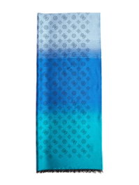 Guess Écharpe pour femme en textile, Bleu, 80 x 190 cm