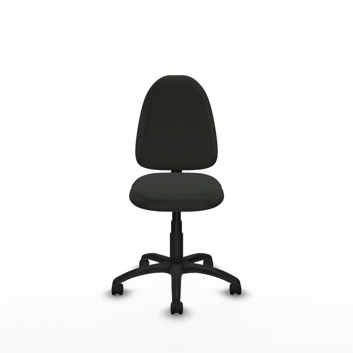 Chaise de bureau Aýna avec mécanisme de contact permanent de base, recouverte de tissu noir. Équipée d'une base en polyamide noir, sans accoudoirs et de roulettes en nylon de 50 mm. Chaise de bureau Aýna avec mécanisme de contact permanent de base, recouverte de tissu noir. Équipée d'une base en polyamide noir, sans accoudoirs et de roulettes en nylon de 50 mm.