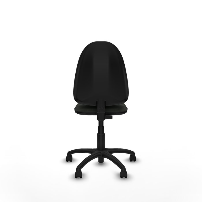 Chaise de bureau Aýna avec mécanisme de contact permanent de base, recouverte de tissu noir. Équipée d'une base en polyamide noir, sans accoudoirs et de roulettes en nylon de 50 mm. Chaise de bureau Aýna avec mécanisme de contact permanent de base, recouverte de tissu noir. Équipée d'une base en polyamide noir, sans accoudoirs et de roulettes en nylon de 50 mm.