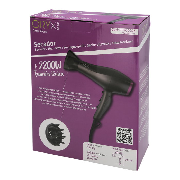ORYX Secador Pelo 2200 Watt Oryx