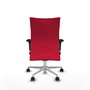 Piqueras Y Crespo Silla Albacete rouge avec mécanisme synchrone et base aluminium