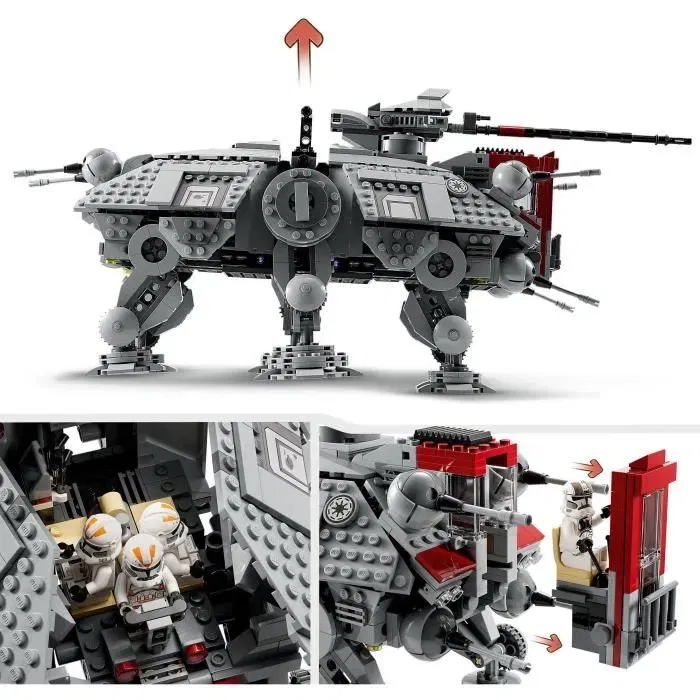 LEGO 75337 Star Wars Marcheur AT-TE - Jouet de Construction avec 5 Figurines et Droides de Combat - La Revanche des Sith - Enfant 9 Ans et Plus