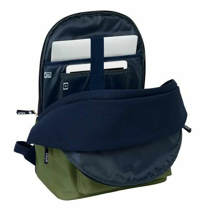 Cartable El Pulpo Blue marine Kaki 31 x 44 x 18 cm