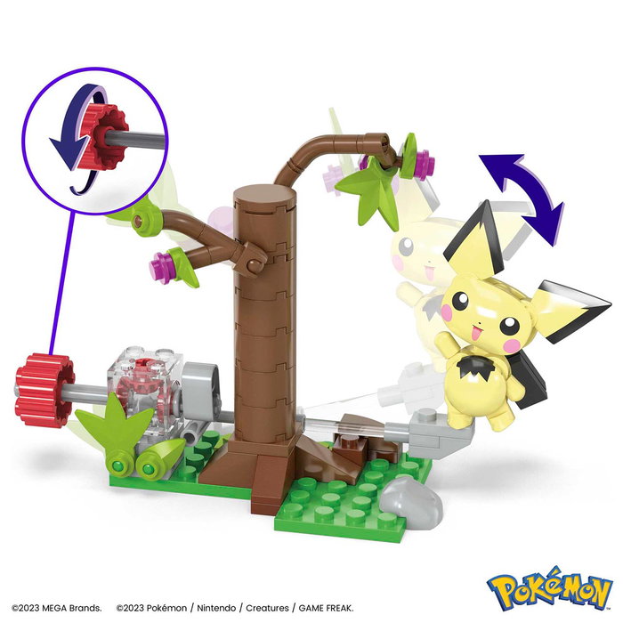 Mega Construx - Jeu de Construction Cinétique Pokemon Pikachu avec Motion Brick - HPB59 - Ensemble Boîte Figurine Zubat Volant - Mattel - 7 ans et plus