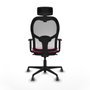 Piqueras y Crespo Chaise de Bureau avec Appui-tête 1D036G2 Rose