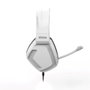 Krom Kopa Casque Gaming Filaire Blanc - Son Surround 3.5mm, Microphone, Contrôle Volume